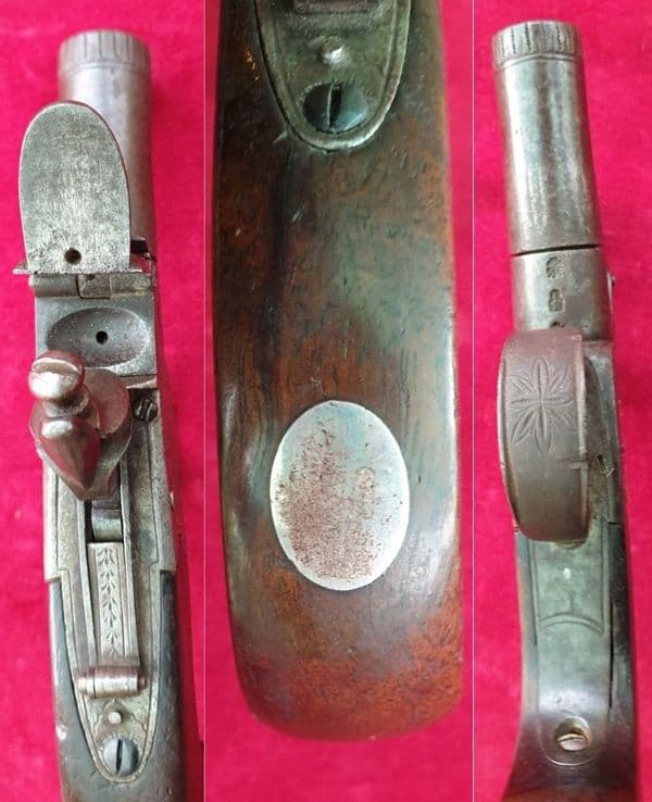 A good quality English Flintlock Boxlock pistol by DUNDERDALE, MABSON, LABRON. Ref 2196