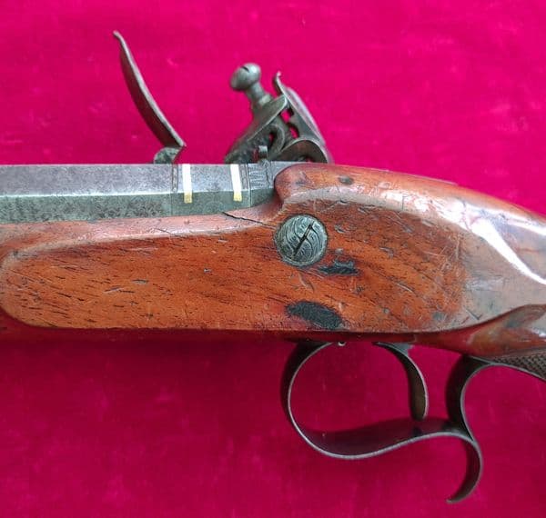 A high quality Flintlock Duelling pistol engraved in gold T. Allport. Ref 3503. Was £3,650 now