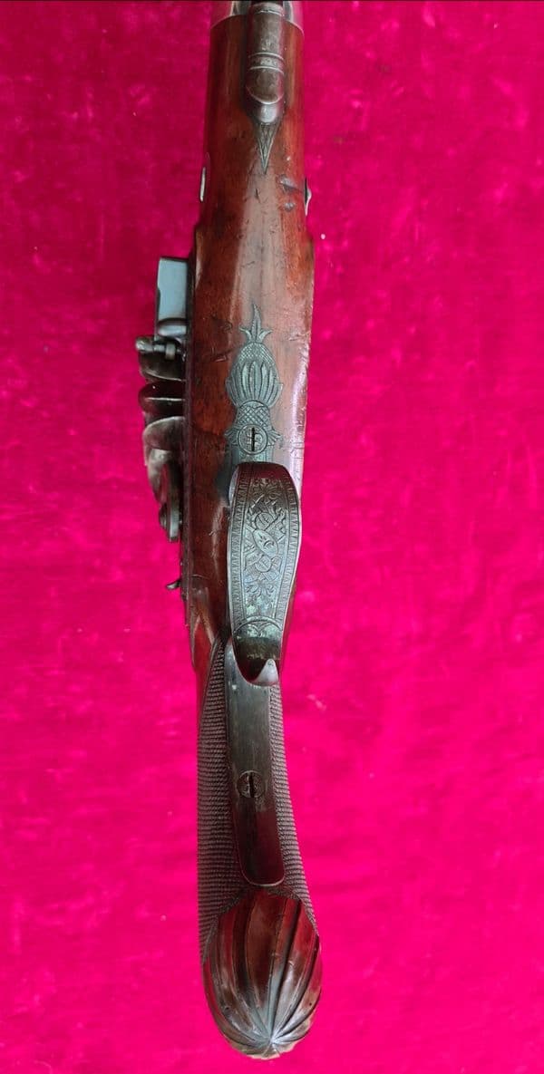 A high quality Flintlock Duelling pistol engraved in gold T. Allport. Ref 3503. Was £3,650 now