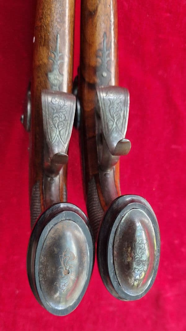 A Pair of French percussion target pistols by LABBE of Niort. Ref 3894. Was £1,950 now