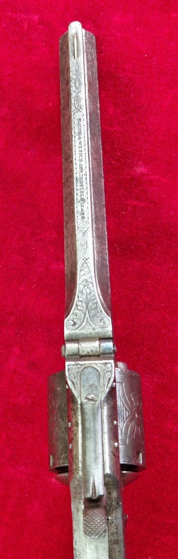 A rare American Civil War era .32 cal rim-fire Smith & Wesson factory engraved revolver, Ref 4258.