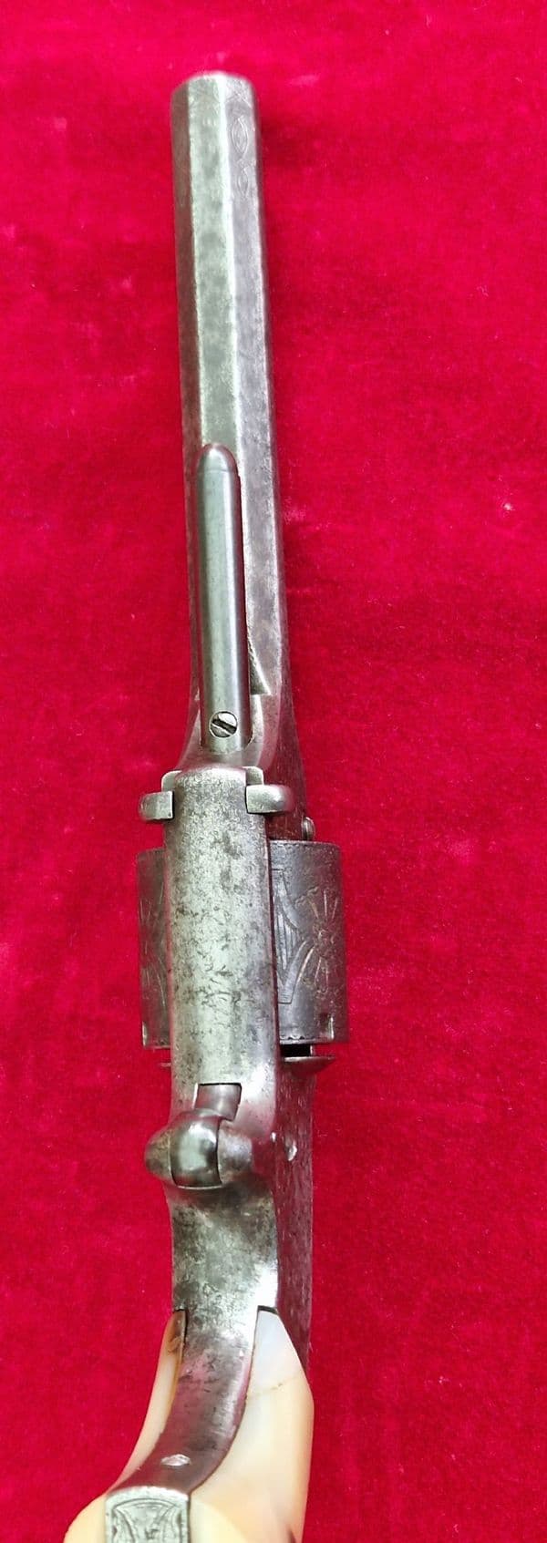 A rare American Civil War era .32 cal rim-fire Smith & Wesson factory engraved revolver, Ref 4258.