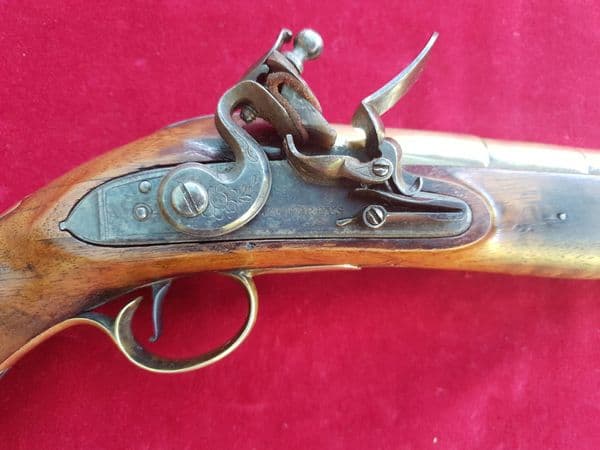 A rare brass barrelled Blunderbuss pistol by THOMAS JEFFREYS LONDON. Ref 2332.