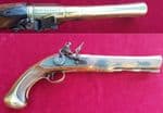 A rare brass barrelled Blunderbuss pistol by THOMAS JEFFREYS LONDON. Ref 2332.