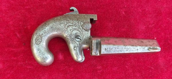 A rare Colt's Patent No. 1 all metal rim-fire derringer in  obsolete .41 rim-fire calibre. Ref 3593.