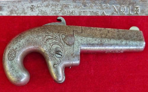 A rare Colt's Patent No. 1 all metal rim-fire derringer in  obsolete .41 rim-fire calibre. Ref 3593.