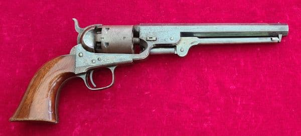 A rare London Colt model 1851 .36 calibre Navy Percussion revolver. Manufactured in 1855. Ref 3883.