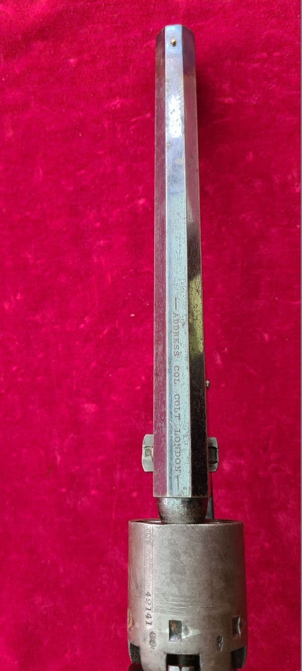 A rare London Colt model 1851 .36 calibre Navy Percussion revolver. Manufactured in 1855. Ref 3883.