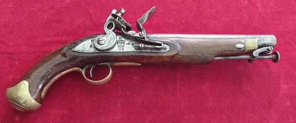 A rare Napoleonic era British military Flintlock officer’s pistol.Ref 2888 Was £950 now