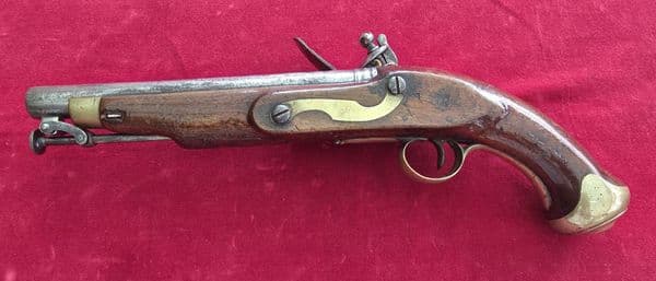 A rare Napoleonic era British military Flintlock officer’s pistol.Ref 2888 Was £950 now