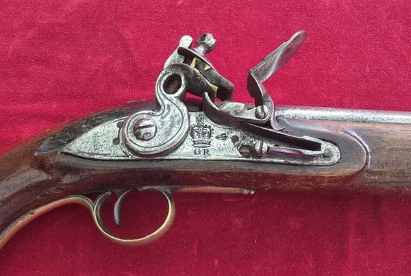 A rare Napoleonic era British military Flintlock officer’s pistol.Ref 2888 Was £950 now