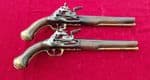 A rare pair of mid-18th century Spanish MIQUELET pistols. Ref 3713.