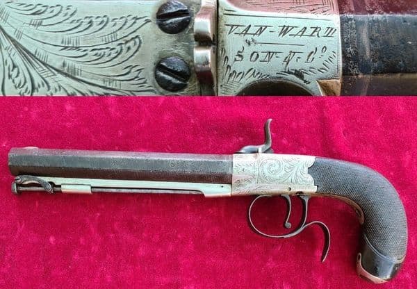A scarce English .54 cal Percussion pistol made by VAN WART SON & CO.  Ref 3199. Was £950 now