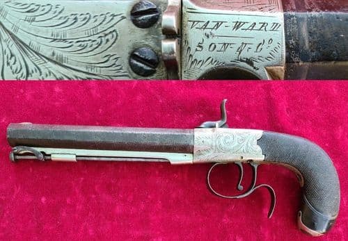A scarce English .54 cal Percussion pistol made by VAN WART SON & CO. Ref 3199. Was £950 now
