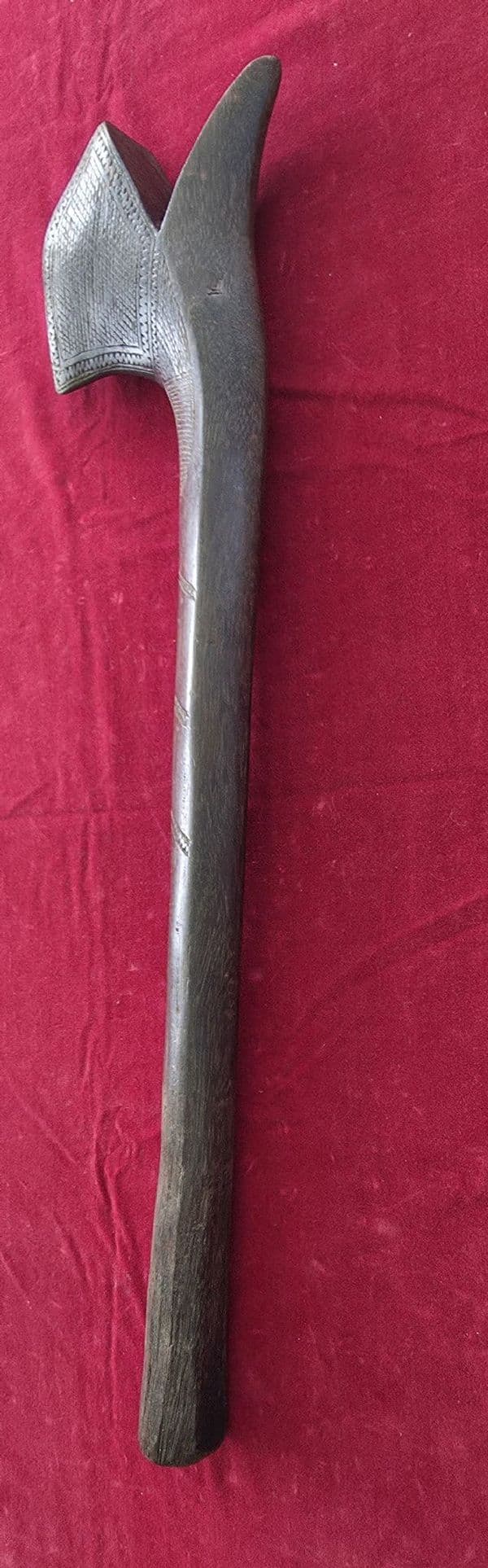 A scarce south seas wooden fighting club probably from Fiji, 19th century. Ref 4688. Was £650 now