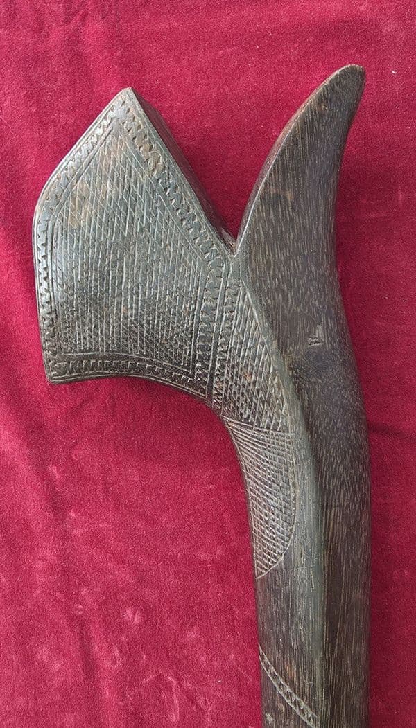A scarce south seas wooden fighting club probably from Fiji, 19th century. Ref 4688. Was £650 now