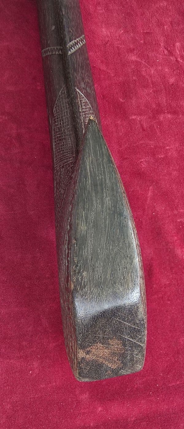 A scarce south seas wooden fighting club probably from Fiji, 19th century. Ref 4688. Was £650 now