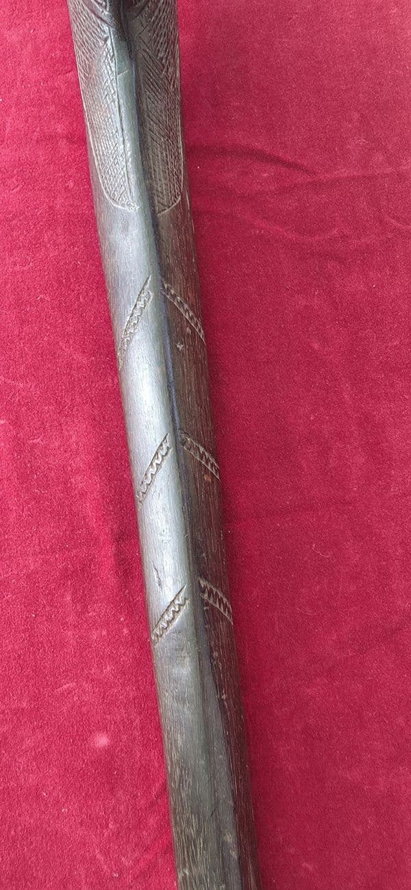 A scarce south seas wooden fighting club probably from Fiji, 19th century. Ref 4688. Was £650 now