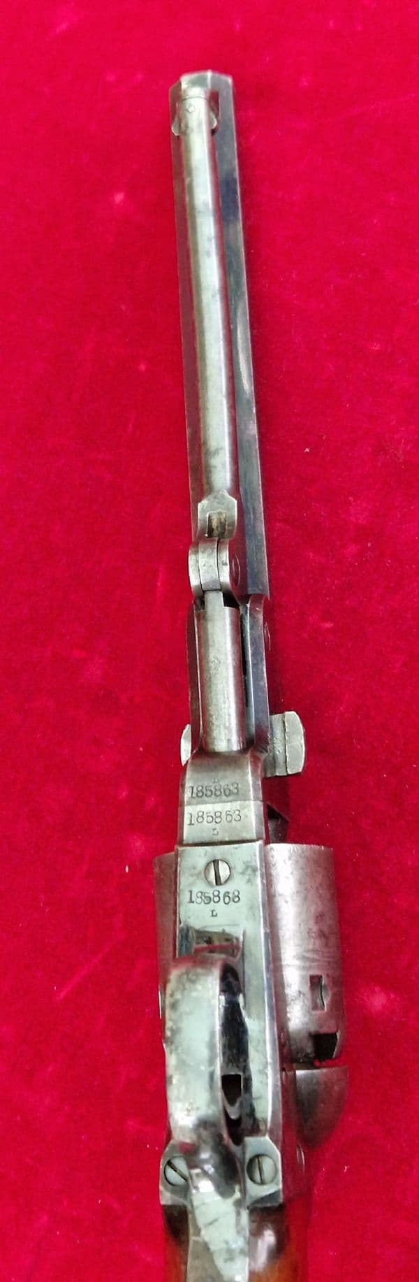 A superb example of a London Colt model 1851 .36 cal Navy Percussion revolver. Circa 1866. Ref 4294.