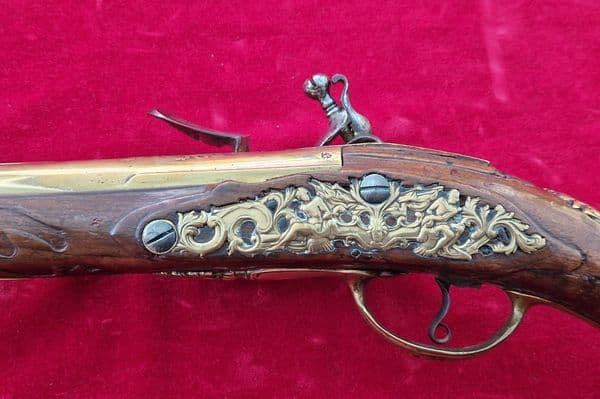 A Superb flintlock pistol by BECHER A WULTZBURG.  Ref 3999