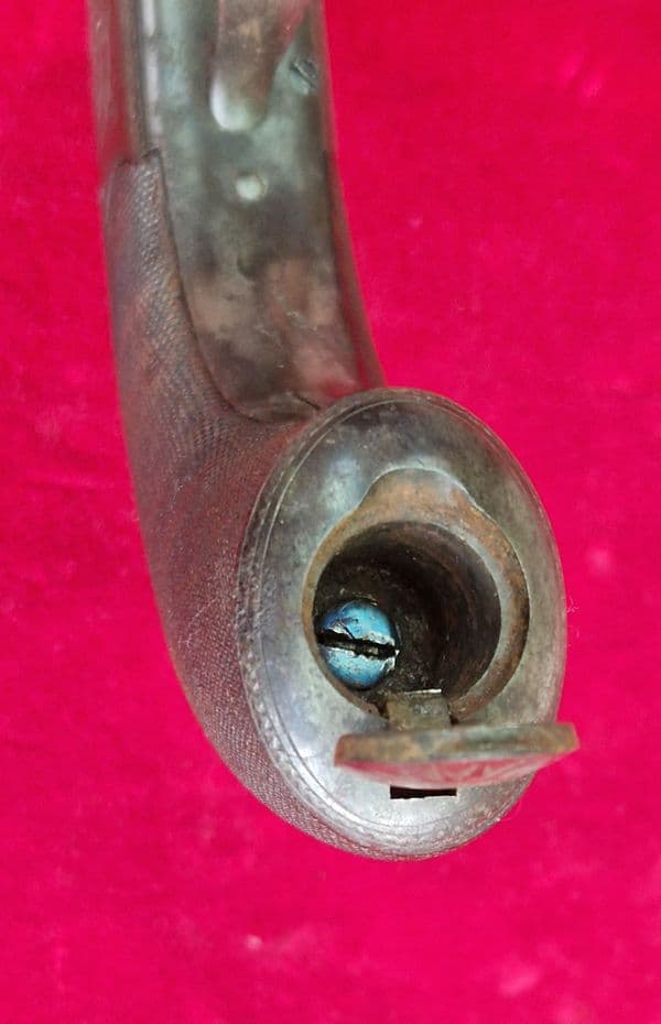 A very scarce British 6 shot bar-hammer .40  percussion pepper-box revolver. C. 1840-1860. Ref 3964.