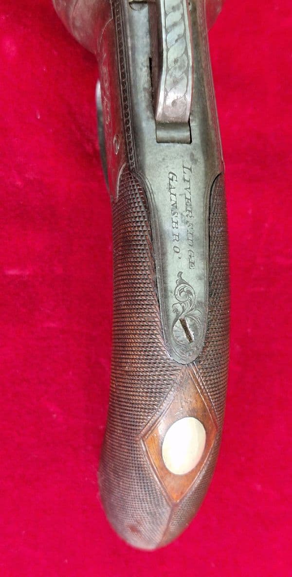 A very scarce British 6 shot bar-hammer .40  percussion pepper-box revolver. C. 1840-1860. Ref 3964.