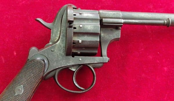 A very scarce large calibre ten shot double action pinfire revolver, Ref 4587.