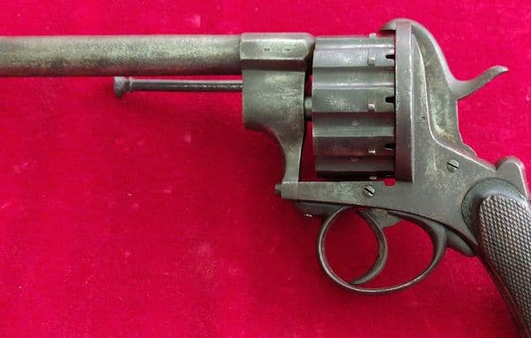 A very scarce large calibre ten shot double action pinfire revolver, Ref 4587.