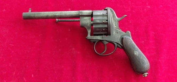A very scarce large calibre ten shot double action pinfire revolver, Ref 4587.