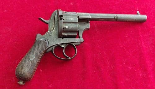 A very scarce large calibre ten shot double action pinfire revolver, Ref 4587.