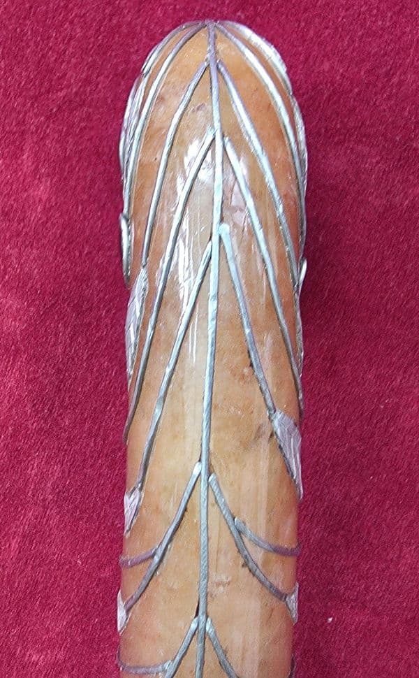 An amber coloured Indian Stone grip from a  khanjar dagger, Ref 4671 Was £240 now