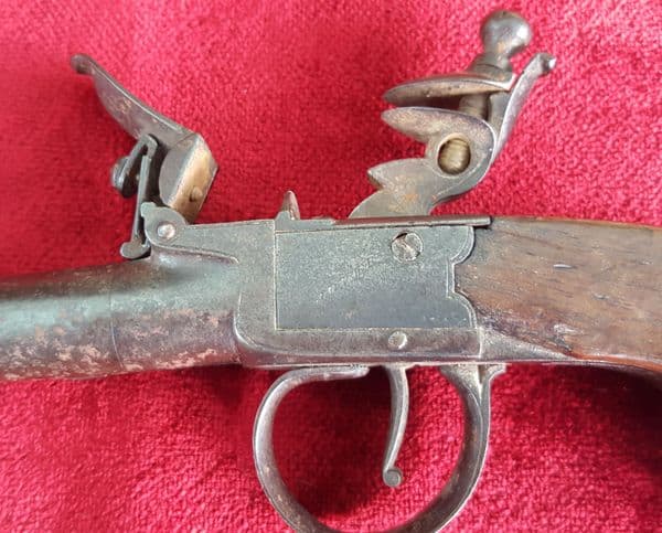 An English flintlock boxlock pocket pistol by William Jover of London circa 1800. Ref 8931.