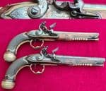An extremely fine Pair of Napoleonic era French Officer's Flintlock Pistols. Ref 3780.