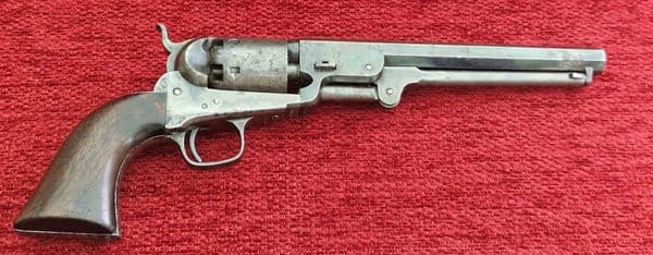 Cased Colt model 1851 London Navy .36 cal percussion revolver.  Ref 9872