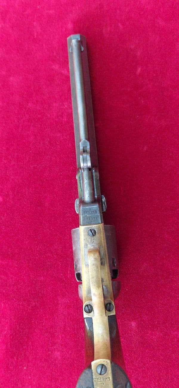 Colt model 1849 pocket .31  percussion revolver with blued barrel. Manufactured in 1864. Ref 4584.
