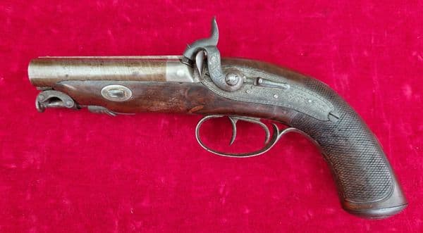 Double barrelled .50 cal. percussion Howdah pistol by Lang London. Ref 4378. Was £2,950 now