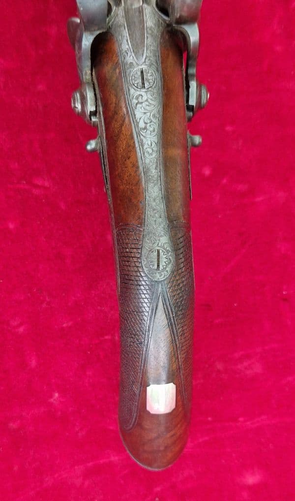 Double barrelled .50 cal. percussion Howdah pistol by Lang London. Ref 4378. Was £2,950 now