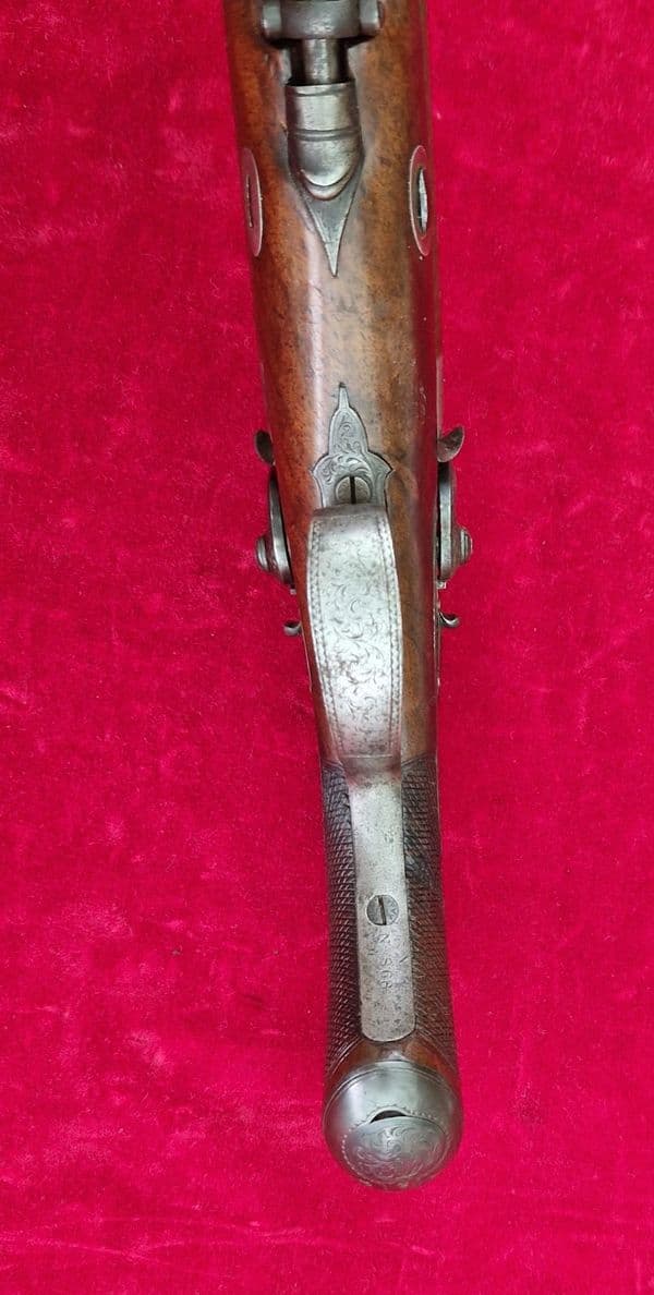 Double barrelled .50 cal. percussion Howdah pistol by Lang London. Ref 4378. Was £2,950 now