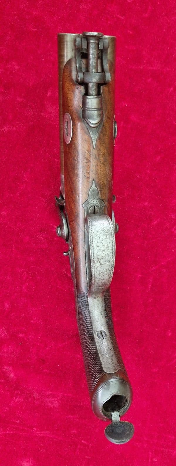 Double barrelled .50 cal. percussion Howdah pistol by Lang London. Ref 4378. Was £2,950 now