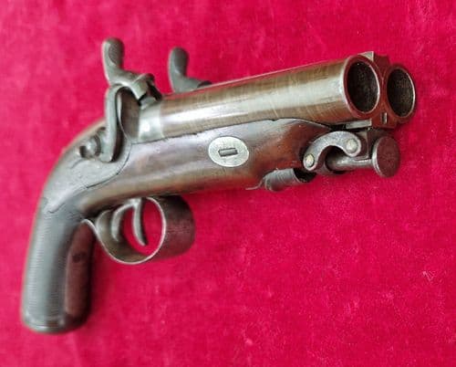 Double barrelled .50 cal. percussion Howdah pistol by Lang London. Ref 4378. Was £2,950 now