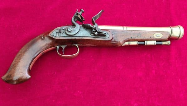 Flintlock brass barrel NAVAL Blunderbuss pistol made by BOND of London. Ref 3888. Was 3,950 now