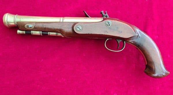 Flintlock brass barrel NAVAL Blunderbuss pistol made by BOND of London. Ref 3888. Was 3,950 now