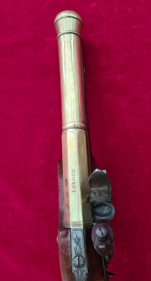 Flintlock brass barrel NAVAL Blunderbuss pistol made by BOND of London. Ref 3888. Was 3,950 now