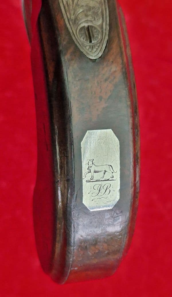 Irish four barrel percussion travelling pistol, by Parkinson DUBLIN. Ref 4407. Was £2,850 now
