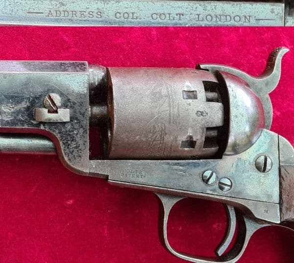 London Colt model 1851 .36  Navy Percussion revolver. Manufactured in 1855.Ref 3883. Was £7,850 now