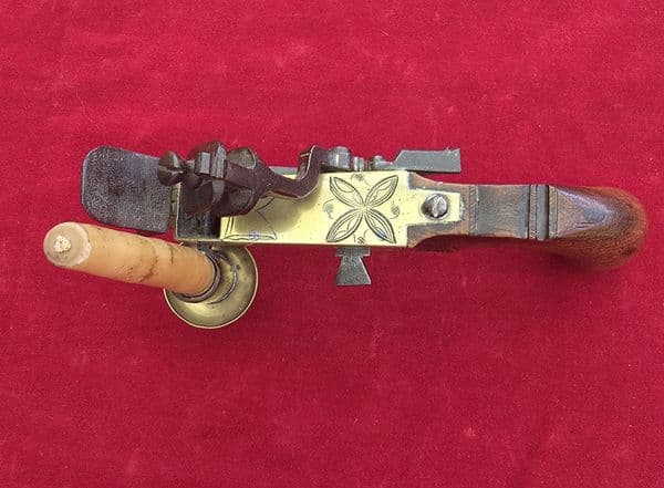 Rare 18th century flintlock tinderlighter/ candlestick, Ref 4673. Was £950 now