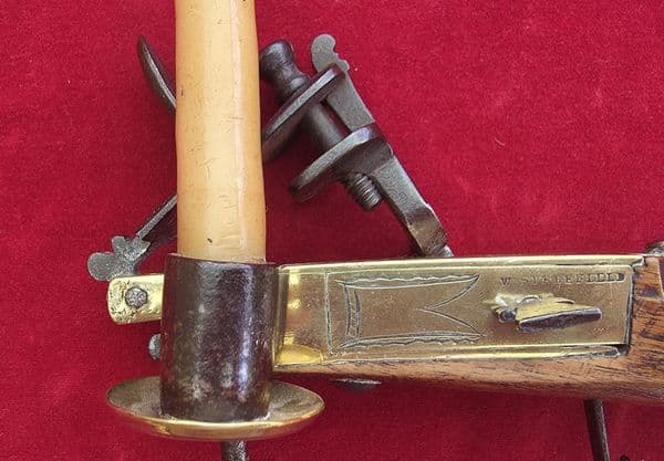 Rare 18th century flintlock tinderlighter/ candlestick, Ref 4673. Was £950 now