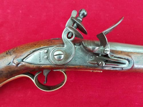 X X SOLD X X A rare British military short sea-service flintlock pistol. Circa 1803-1815. Ref 1015.