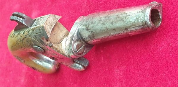 X X SOLD X X X  A  Moore's patent Derringer in .41 rim-fire calibre. C. 1860-1865. Ref 1486.