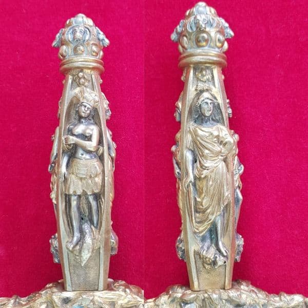 X X SOLD X  X X  LE-MANS 19thC.  presentation Sword,  hilt embossed with classical figures. Ref 2784